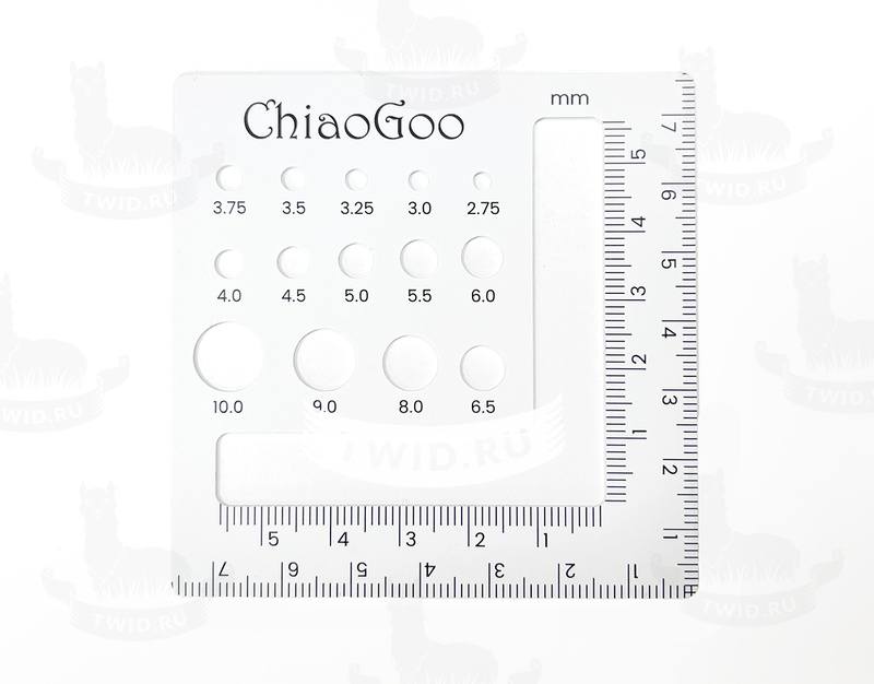 Линейка-калибратор ChiaoGoo для определения плотности полотна и размера спиц